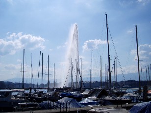 Le jet d'eau en mai