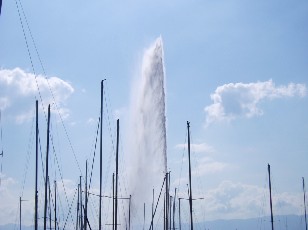 Le jet d'eau en mai