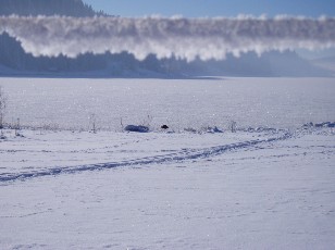 Le lac des Taillres en hiver