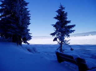 Le lac des Taillres en hiver