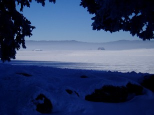 Le lac des Taillres en hiver