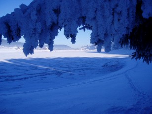 Le lac des Taillres en hiver