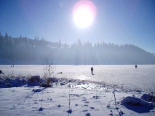 Le lac des Taillres en hiver