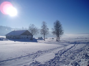 Le lac des Taillres en hiver